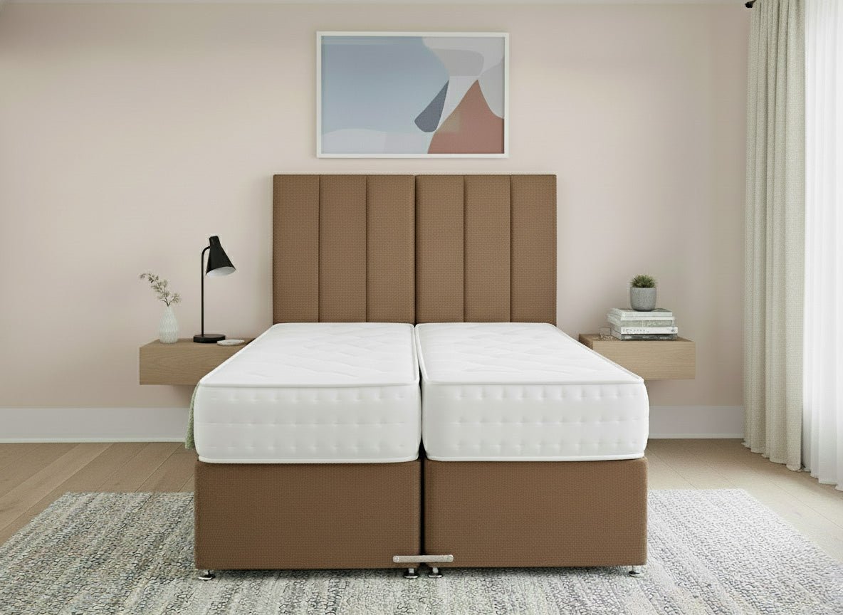 Prime Guest Hotel Zip & Link Contract 1000 Pocket Sprung Divan Bed Set - Prime Contract Beds