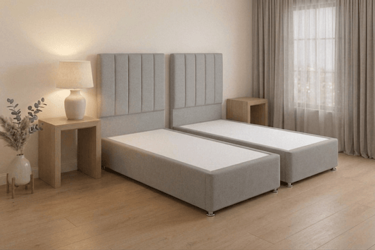SINTRA Zip & Link Divan Bed Set With Floor Standing Headboard - Prime Contract Beds