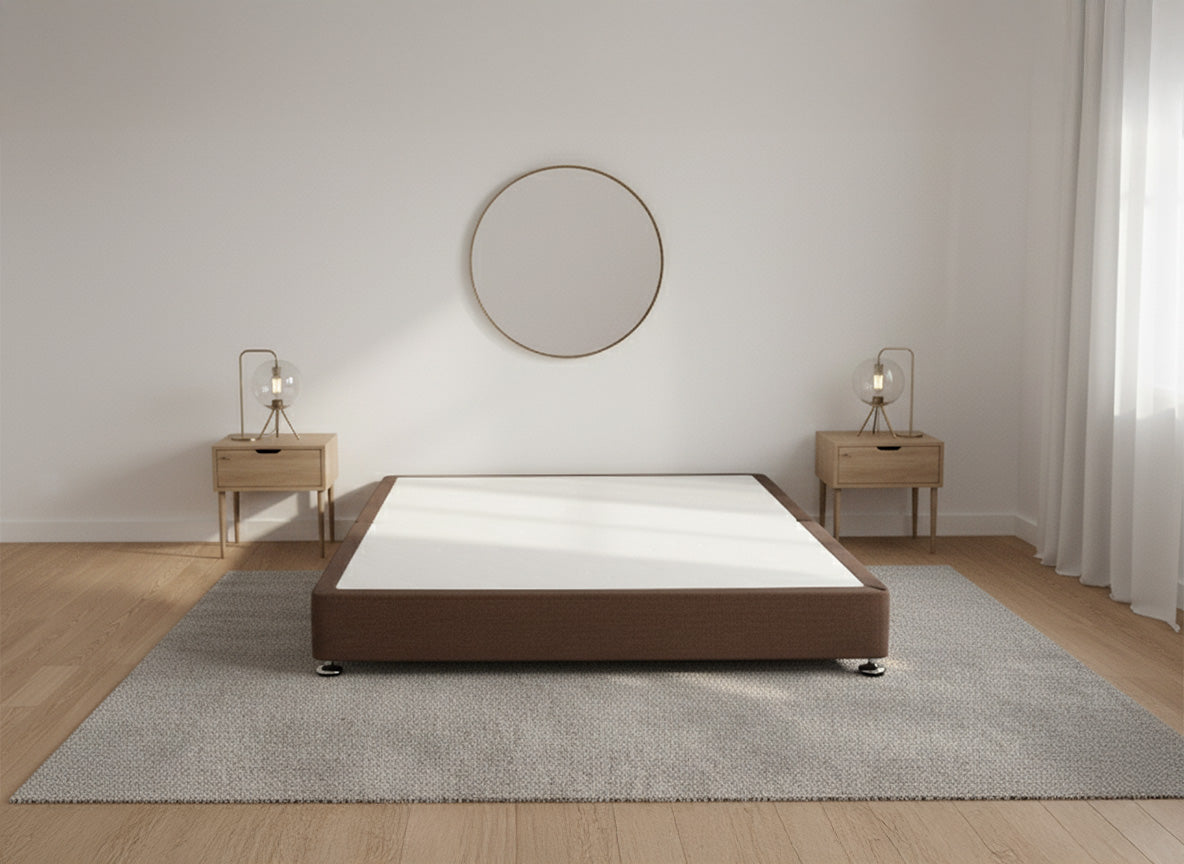 Low Divan Bed Base on Glides