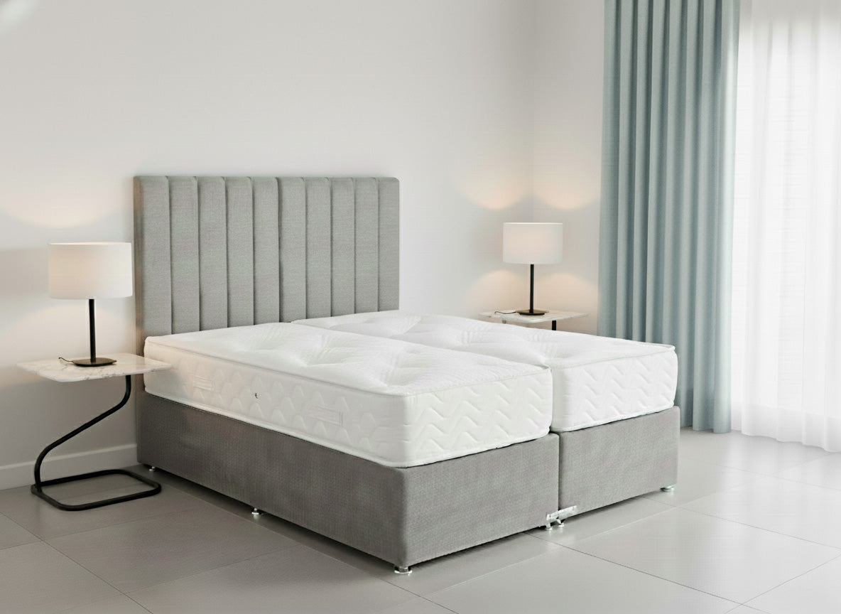 Prime Classic Hotel Zip & Link Contract 1000 Pocket Sprung Divan Bed Set
