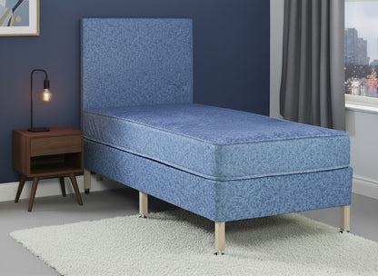 Nautilus Contract Open Coil Sprung Divan Bed Set On Wooden Legs