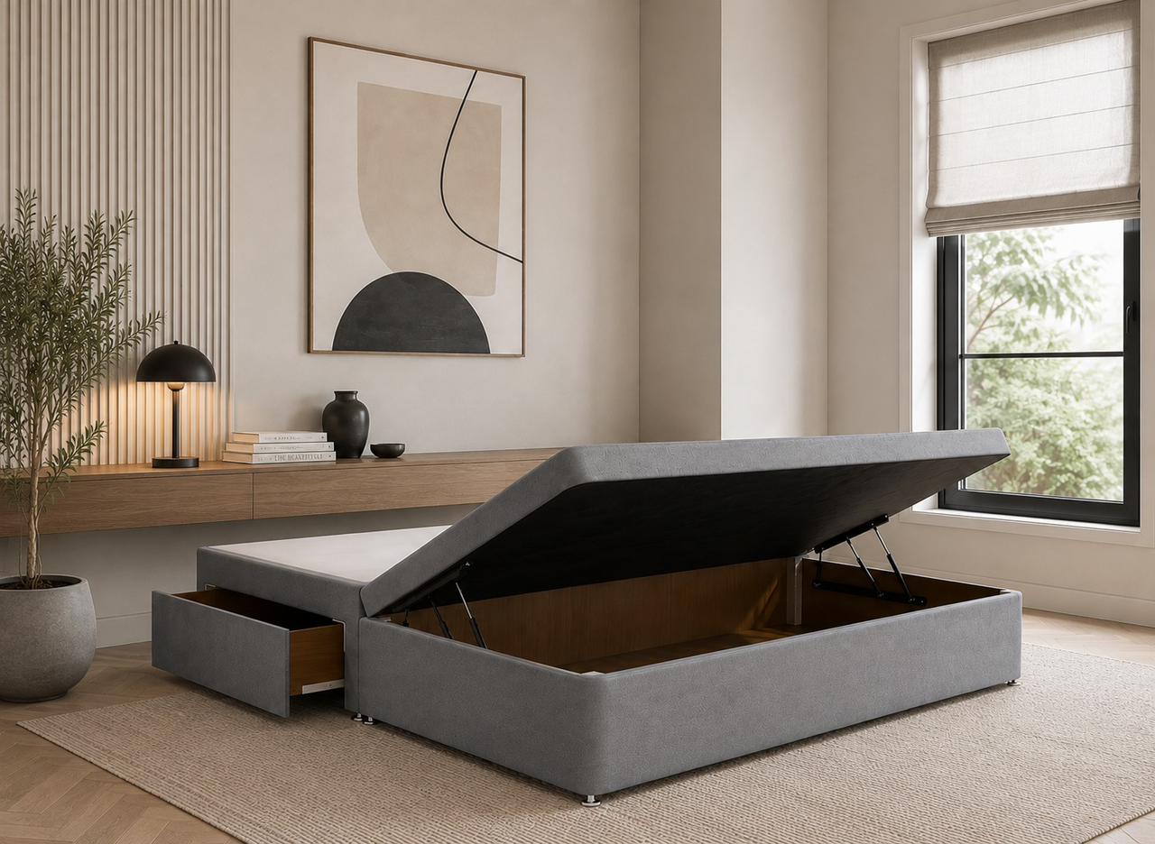 Divan Ottoman Storage Base Half End Lift