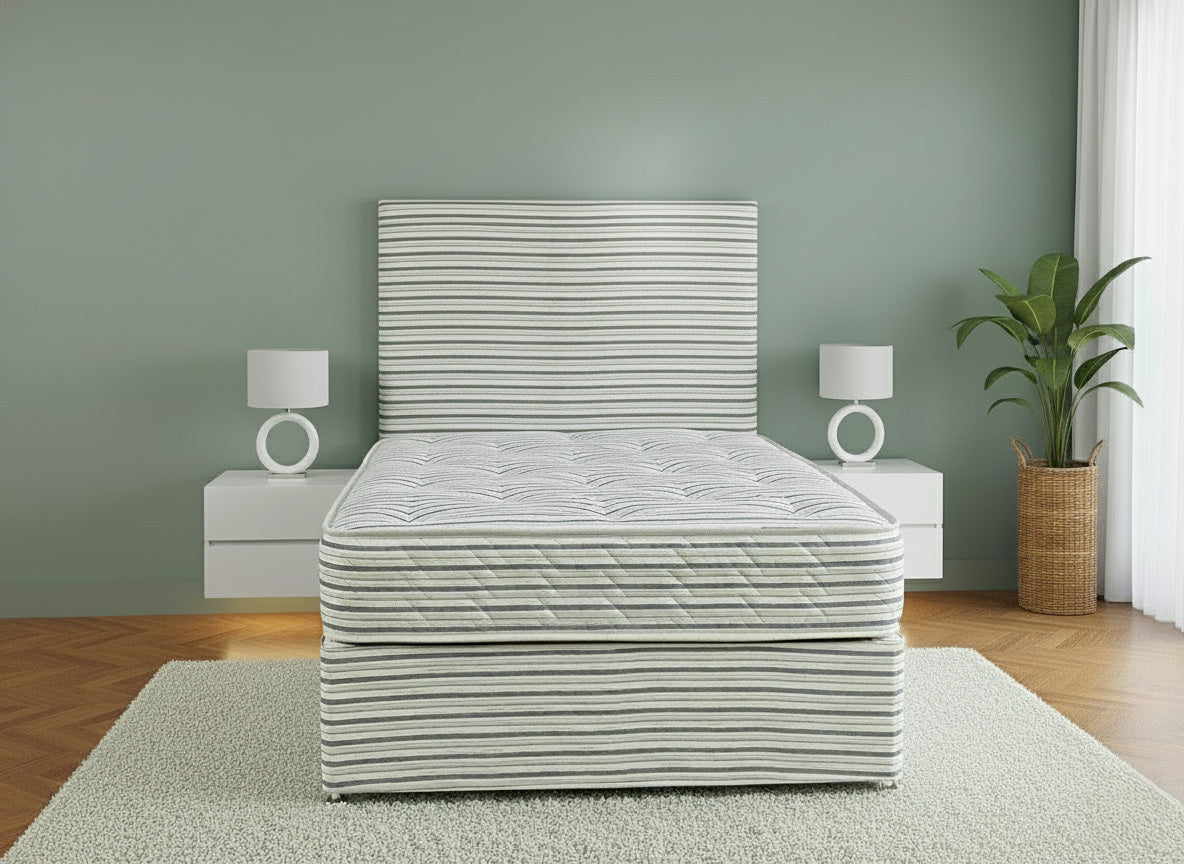 Classic Guest Hotel Contract Coil Sprung Divan Bed Set