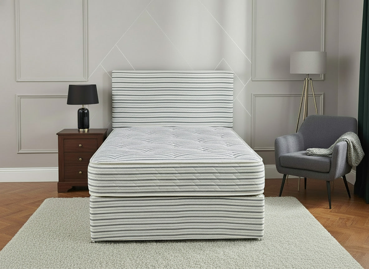 Classic Guest Hotel Contract Coil Sprung Divan Bed Set