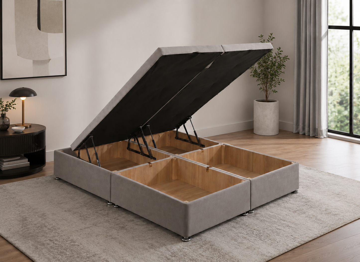 Divan Ottoman Split Storage Base End Lift