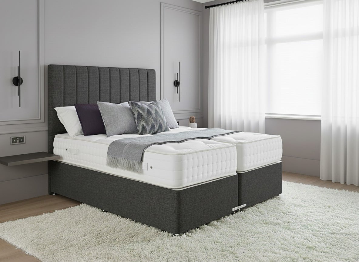 Classic Hotel Zip & Link Contract 1000 Pocket Sprung Divan Bed Set - Prime Contract Beds