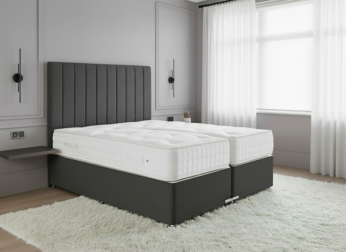 Classic Hotel Zip & Link Contract 1000 Pocket Sprung Divan Bed Set - Prime Contract Beds