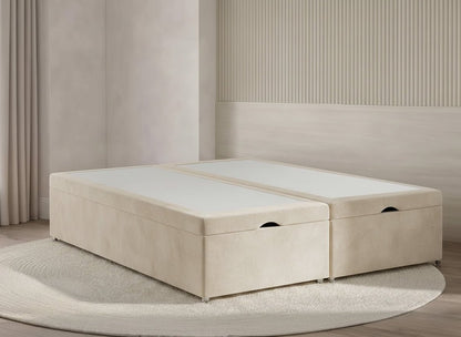 Divan Ottoman Storage Base End Lift Cream Plush - Prime Contract Beds