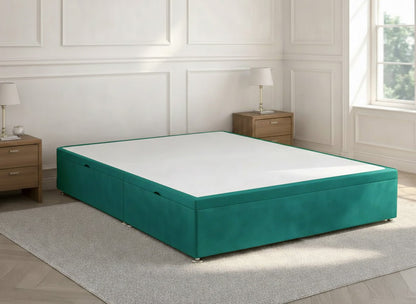 Divan Ottoman Storage Base Side Lift Emerald Plush - Prime Contract Beds