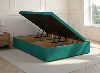 Divan Ottoman Storage Base Side Lift Emerald Plush - Prime Contract Beds