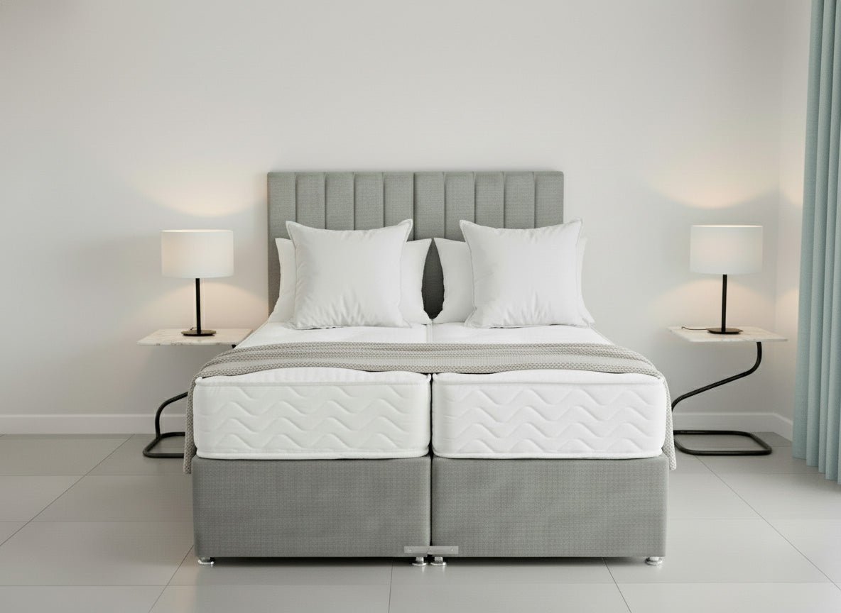 Prime Classic Hotel Zip & Link Contract 1000 Pocket Sprung Divan Bed Set - Prime Contract Beds