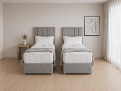 Prime Classic Hotel Zip & Link Contract 1500 Pocket Sprung Divan Bed Set - Prime Contract Beds