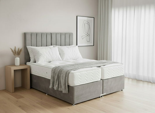 Prime Classic Hotel Zip & Link Contract 1500 Pocket Sprung Divan Bed Set - Prime Contract Beds