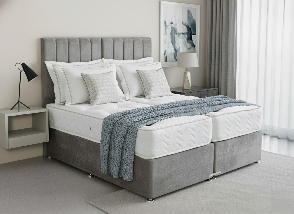 Prime Classic Hotel Zip & Link Contract 2000 Pocket Sprung Divan Bed Set - Prime Contract Beds