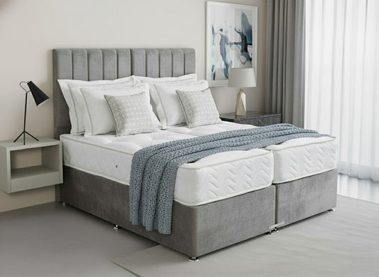 Prime Classic Hotel Zip & Link Contract 2000 Pocket Sprung Divan Bed Set - Prime Contract Beds