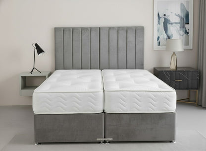 Prime Classic Hotel Zip & Link Contract 2000 Pocket Sprung Divan Bed Set - Prime Contract Beds