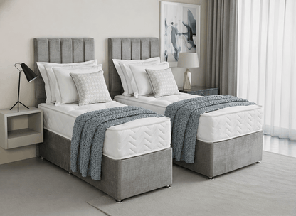 Prime Classic Hotel Zip & Link Contract 2000 Pocket Sprung Divan Bed Set - Prime Contract Beds