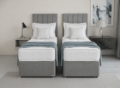 Prime Classic Hotel Zip & Link Contract 2000 Pocket Sprung Divan Bed Set - Prime Contract Beds