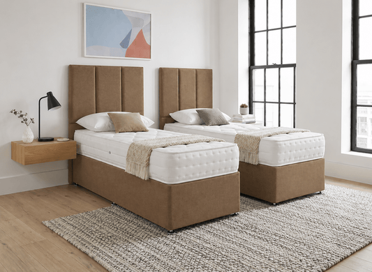 Prime Guest Hotel Zip & Link Contract 1000 Pocket Sprung Divan Bed Set - Prime Contract Beds
