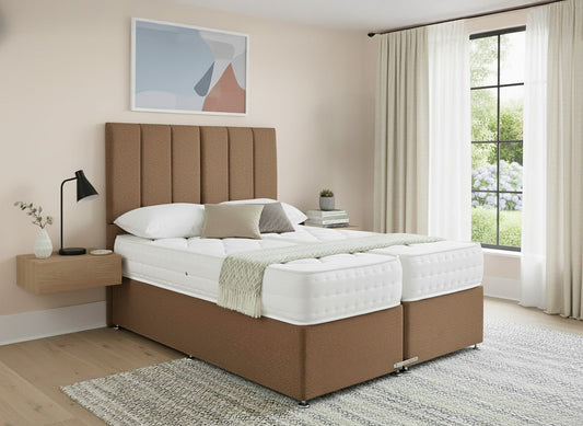 Prime Guest Hotel Zip & Link Contract 1000 Pocket Sprung Divan Bed Set - Prime Contract Beds