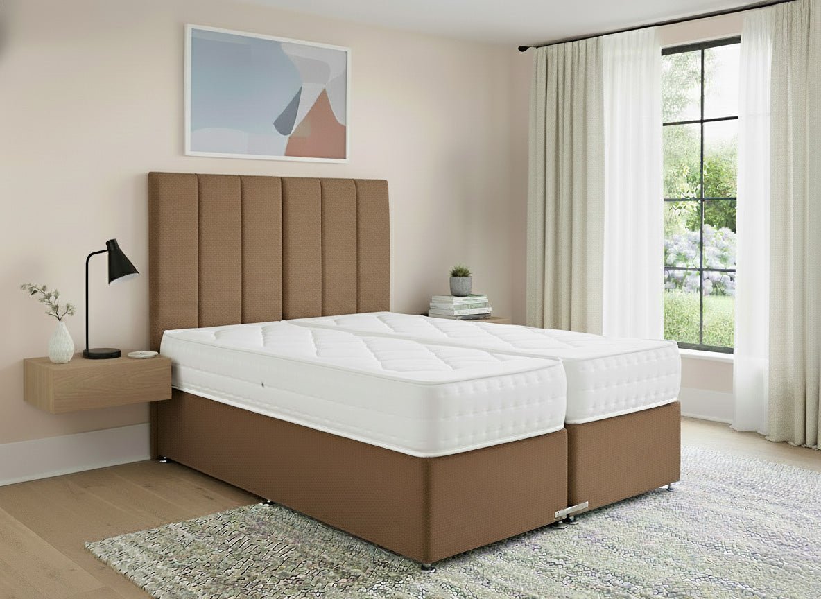 Prime Guest Hotel Zip & Link Contract 1000 Pocket Sprung Divan Bed Set - Prime Contract Beds