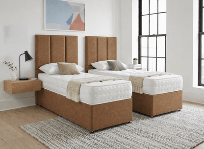 Prime Guest Hotel Zip & Link Contract 1500 Pocket Sprung Divan Bed Set - Prime Contract Beds