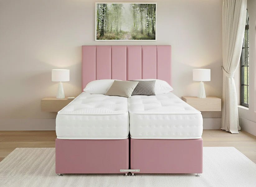 Prime Guest Hotel Zip & Link Contract 2000 Pocket Sprung Divan Bed Set - Prime Contract Beds