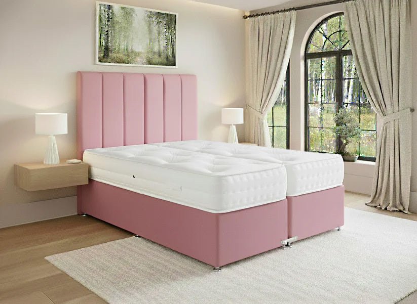 Prime Guest Hotel Zip & Link Contract 2000 Pocket Sprung Divan Bed Set - Prime Contract Beds