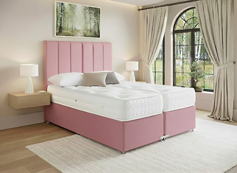 Prime Guest Hotel Zip & Link Contract 2000 Pocket Sprung Divan Bed Set - Prime Contract Beds