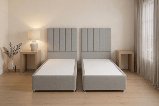 SINTRA Zip & Link Divan Bed Set With Floor Standing Headboard - Prime Contract Beds